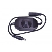 LED диммер 6A 72W 12V Black (Mini,провод)